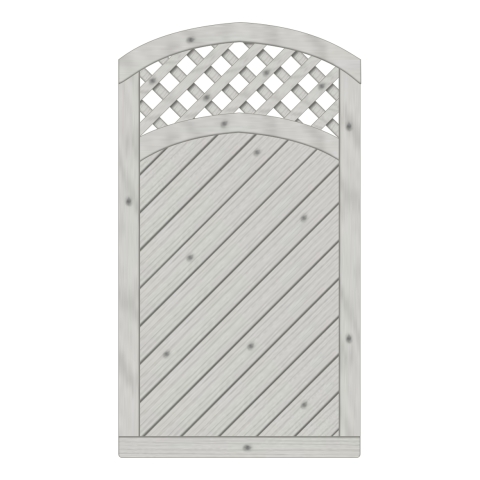 Tor Lyon Fichte Grau 100-180-165cm mit Rankgitter ohne Beschlag