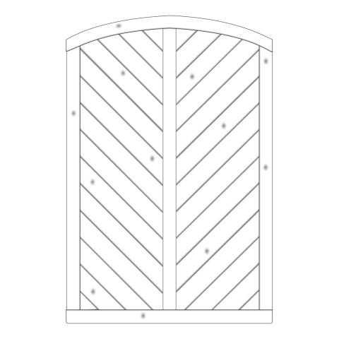 Sichtschutzzaun Lyon Fichte farbbehandelt Grauwei&szlig; 120-180-165cm