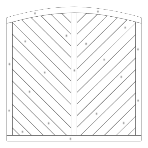 Sichtschutzzaun Lyon Fichte farbbehandelt Grauwei&szlig; 180-180-165cm