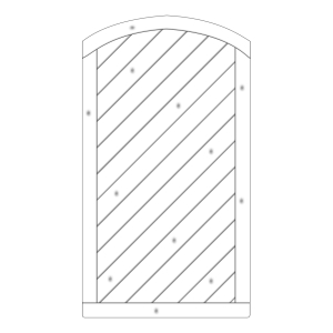 Tor Lyon Fichte farbbehandelt Grauwei&szlig; 100-180-165cm ohne Beschlag