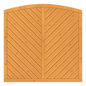 Sichtschutzzaun Lyon Fichte farbbehandelt Pinie 180-180-165cm