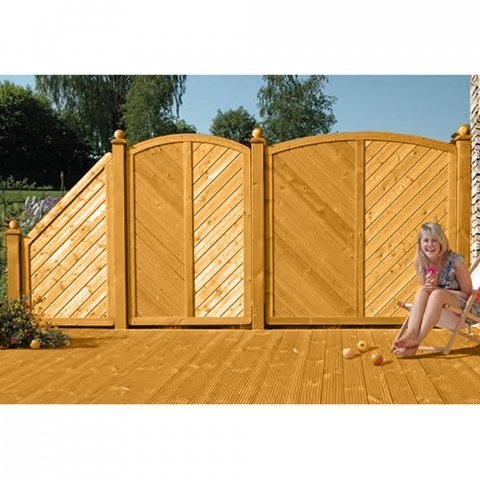 Tor Lyon Fichte farbbehandelt Pinie 100-180-165cm ohne Beschlag