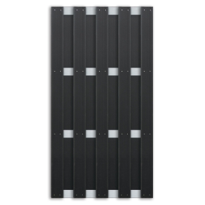 Elephant Basic Sichtschutz WPC, Anthrazit-Alu 90x180cm