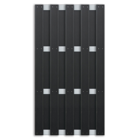 Elephant Basic Sichtschutz WPC, Anthrazit-Alu 90x180cm