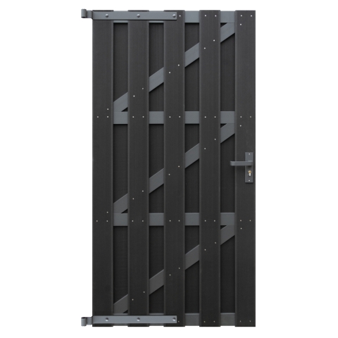 Elephant Basic Gartentor WPC anthrazit 90x180cm inkl. Beschl&auml;ge