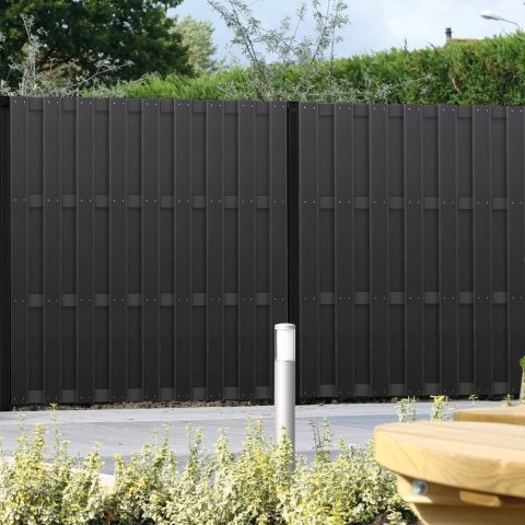 Elephant Basic Gartentor WPC anthrazit 90x180cm inkl. Beschl&auml;ge