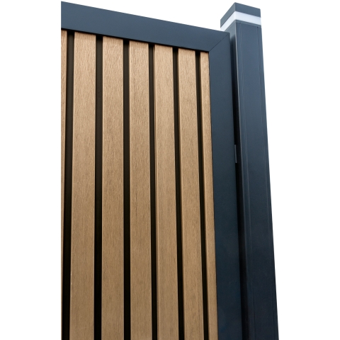 Elephant Dark Line Stripes Oak and Black 180x180cm WPC co-extrudiert