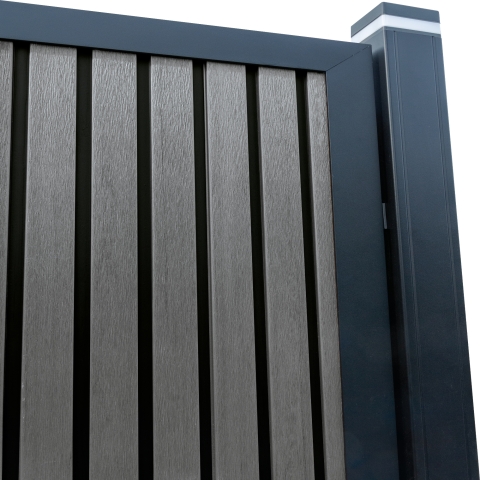 Elephant Dark Line Stripes Zaun 180x180cm Anthrazit WPC