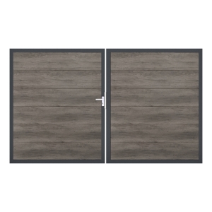 Groja BasicLine Nova Doppeltor DIN Rechts Sonderbreite H:180cm Monument Oak DB703