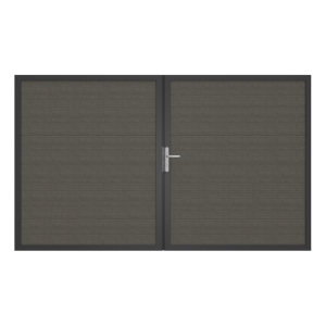 Groja BasicLine Nova Doppeltor DIN Links Sonderbreite H:180cm Grey Ash Cut DB703