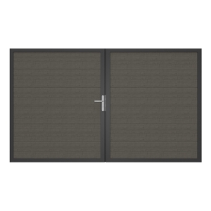 Groja BasicLine Nova Doppeltor DIN Rechts Sonderbreite H:180cm Grey Ash Cut DB703