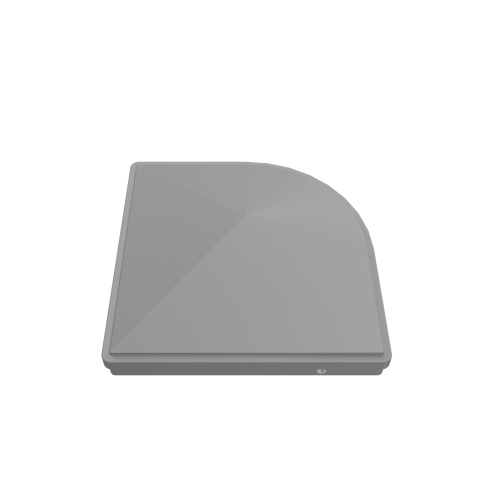 GroJa Premium-Pfostenkappe 7x7cm - Silbergrau f&uuml;r variable Alu-Steckzaunpfosten