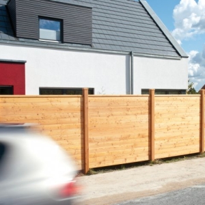 Osmo Schallschutz Forsdal Zaunfeldset Variante A reflektierend 45 mm Kiefer Kesseldruckimpr&auml;gniert Grau ca. 200x220 cm