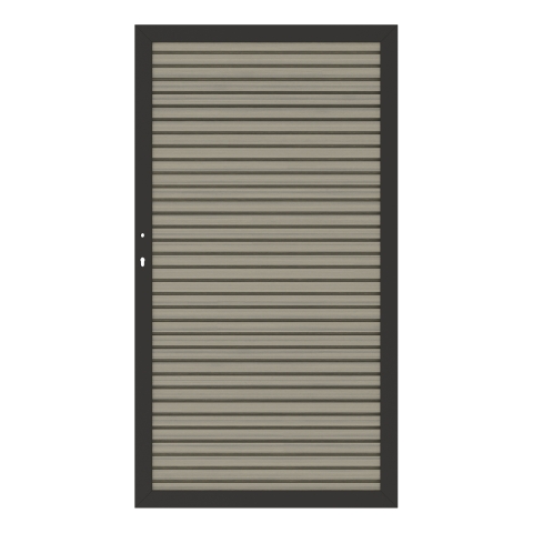 System NEO Platinum Zauntor taupe-grau 3727 Universalanschlag 98x180 cm