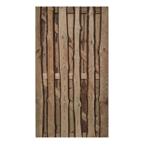 Tor Rustic 90x180 cm Kiefer druckimpr&auml;gniert gr&uuml;n unbes&auml;umten s&auml;gerauhen Bohlen