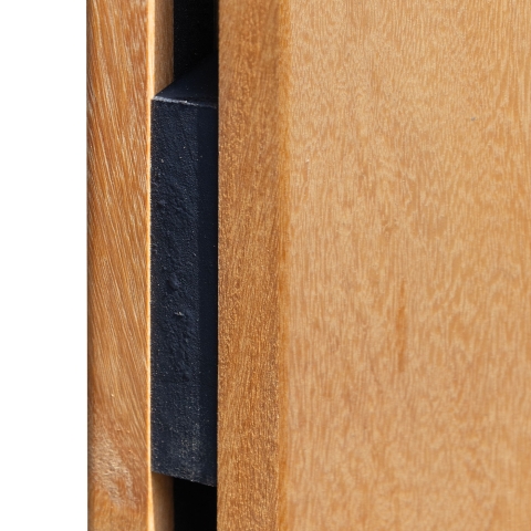 Elephant Hartholz Gartent&uuml;r Stripes Black 100x180cm ohne Schlo&szlig;fr&auml;sung