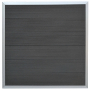 Elephant Forte Selbstbauzaun WPC anthrazit-Rahmen Alu 180x180cm