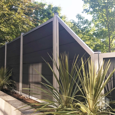 Elephant Forte Selbstbauzaun WPC anthrazit-Rahmen Alu 180x180cm