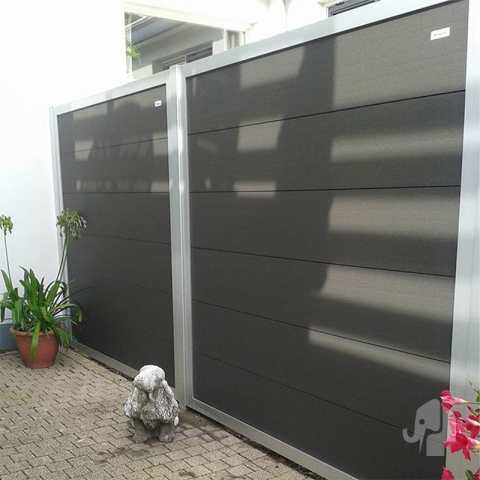 Elephant Forte Selbstbauzaun WPC anthrazit-Rahmen Alu 180x180cm