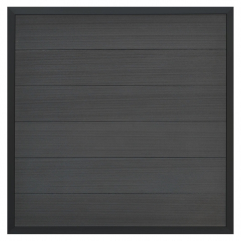 Elephant Forte Selbstbauzaun WPC anthrazit-Rahmen Alu anthrazit 180x180cm