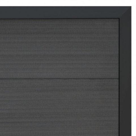 Elephant Forte Selbstbauzaun WPC anthrazit-Rahmen Alu anthrazit 180x180cm