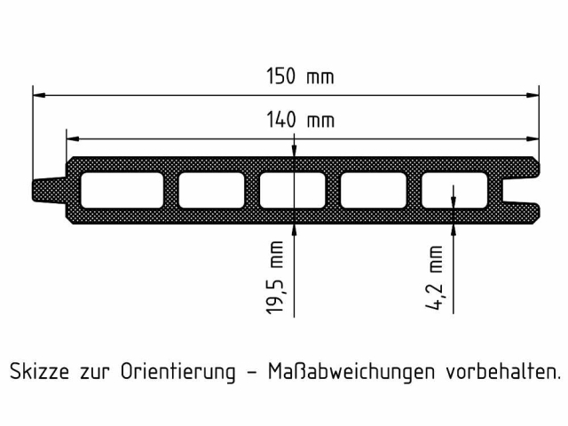 Elephant Steckzaun Fusion WPC braun, Leiste anthrazit 180x174cm