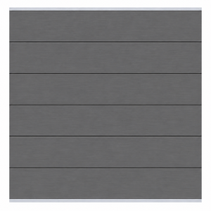 Elephant Steckzaun Fusion MAX WPC steingrau, Leiste silber 180x174cm