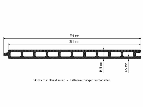 Elephant Steckzaun Fusion MAX WPC steingrau, Leiste silber 180x174cm