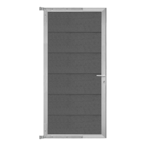 Elephant Zauntor Fusion MAX WPC steingrau, Rahmen silber 100x174cm inkl. Beschlag