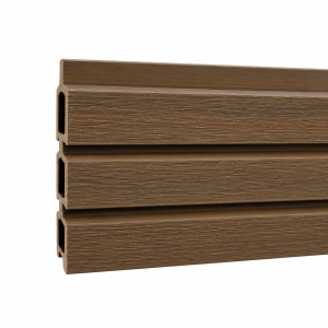 Elephant Steckzaun Triple Rhombus WPC Natural Dark Brown Co-Ex, 6er Set 180cm
