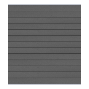 Elephant Steckzaun Fusion 200 WPC steingrau, Leiste silber 180x188cm