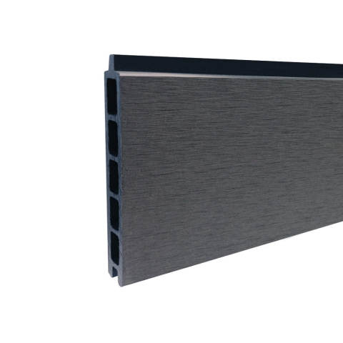 Elephant Steckzaun Fusion 200 WPC steingrau, Leiste silber 180x188cm