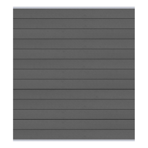 Elephant Steckzaun Fusion 200 WPC steingrau, Leiste silber 180x188cm