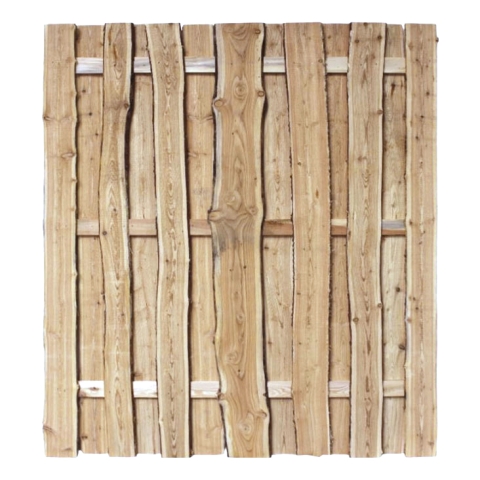 Bohlenzaun Starkis HOCH 180x200cm L?rche natur aus unbes?umten, s?gerauhen Bohlen