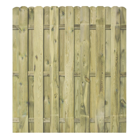 Bohlenzaun Staburo HOCH gerade Kiefer kdi gr?n 180x200cm