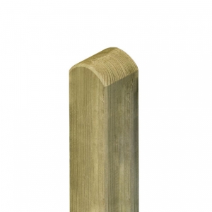 Zaunpfosten Kiefer 9x9x220cm mit Rundkopf kdi gr&uuml;n