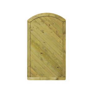 Diagonalt&uuml;r Piemont 100x180-160cm Rundbogen geschlossen aus Fichte kdi gr&uuml;n