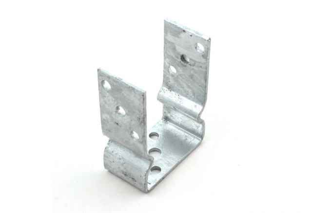 U-Pfostentr&auml;ger mit Sicke 4mm verzinkt 101x150mm verzinkt