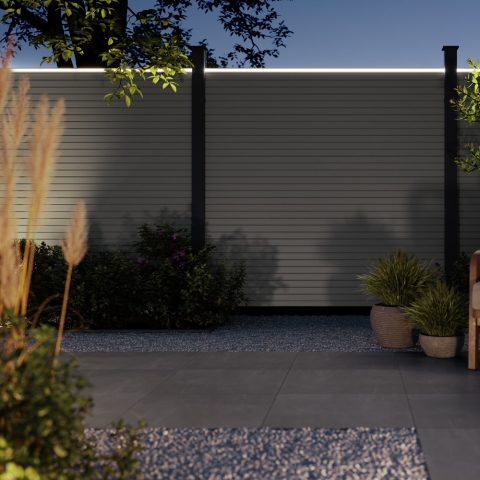 Osmo Lichtprofil oben Wei&szlig; (ohne LED) 1,9x4,1x184cm