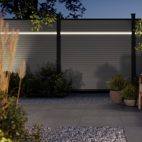 Osmo Lichtprofil mittig Wei&szlig; (ohne LED) 1,9x4,1x184cm