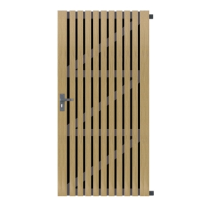 Elephant Zauntor WPC Dark Line Stripes Black Eiche 180x90cm co-extrudiert inkl. Beschlag