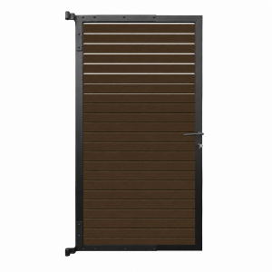 Elephant Dark Line Rhombus Tor Aluminium co-extrudiert horizontal Natural Dark Brown 90x174cm inkl. Beschlag