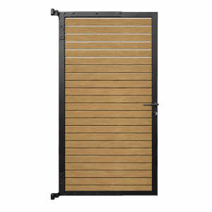 Elephant Dark Line Rhombus Tor Aluminium co-extrudiert horizontal Eiche 90x174cm inkl. Beschlag