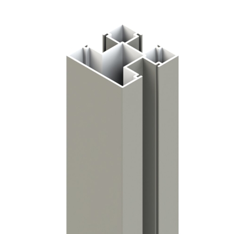 Aluminiumpfosten Typ D Grau 7x7x100 cm