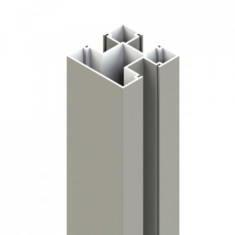 Aluminiumpfosten Typ D Grau 7x7x200 cm