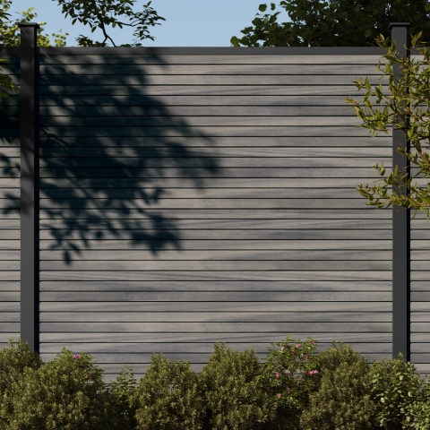 Osmo Multi Fence Cube Co-Extrusion Grundelement 180x179cm Silvergrey Leisten Anthrazit