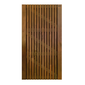 Elephant Gartent&uuml;r Stripes Black Hartholz Braun ge&ouml;lt 100x180cm ohne Schlossfr&auml;sung