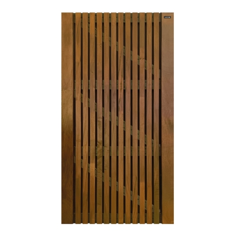 Elephant Gartent&uuml;r Stripes Black Hartholz Braun ge&ouml;lt 100x180cm ohne Schlossfr&auml;sung