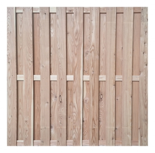 Bohlenzaun Kiel L&auml;rche natur gerade 180x200cm EXTRA HOCH!