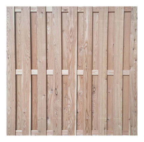 Bohlenzaun Kiel L&auml;rche natur gerade 180x200cm EXTRA HOCH!